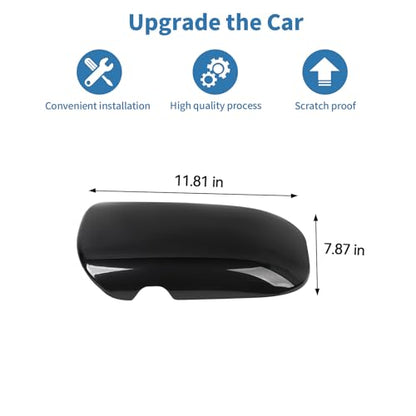 for Mustang Center Console Armrest Cover Trim Fit for Ford Mustang 2015+ Black Interior Accessories 1pc