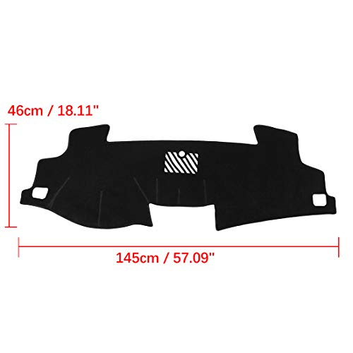 X AUTOHAUX Car Dashboard Cover Nonslip Black Dash Cover Mat Sun Pad for Toyota Camry 2012-2017 2.5L