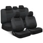 BDK PolyPro Car Seat Covers Full Set in Reverse Charcoal, Front and Rear Split Bench Seat Covers for Cars, Easy to Install Car Seats Cover Set and Accessories for Auto Trucks SUV - Reverse Charcoal - color: Reverse Charcoal