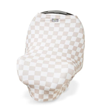 Itzy Ritzy 4-in-1 Nursing Cover, Car Seat Cover, Shopping Cart Cover & Infinity Scarf – Breathable, Multi-Use Nursing Cover Up for Breastfeeding, Carseat Canopy & Stroller Cover (Checkerboard) - color: Checkboard