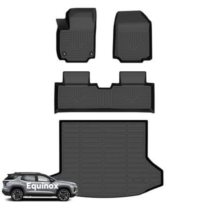Wayhigh® Floor Mats for 2025 2026 Equinox（Not EV）& GMC Terrain 2025 2026, All Weather TPE Duty Car Mats for Equinox Accessories - style: 5) For Chevy Equinox / 2025-2026 / Mats Set