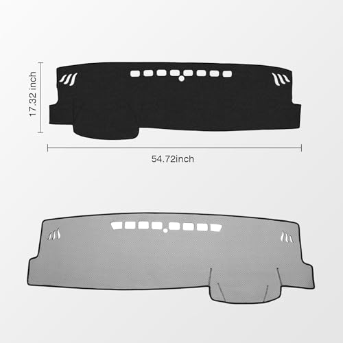 KUST Black Dash Cover for Toyota Camry 2018-2022 2023 2024 (L, LE, SE, XLE, XSE, XLE V6, XSE V6) (Without HUD) Polyester Dashboard Cover Non-Slip Interior Accessories for Camry No Glare - size: For Camry 18-24