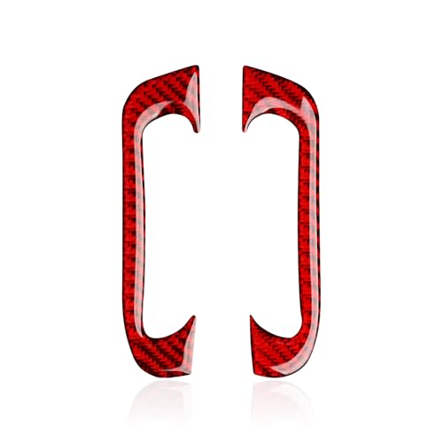 A Pillar Air Vent Decals for 2011-2020 Dodge Durango / 2011-2021 Jeep Grand Cherokee WK2 Accessories Carbon Fiber Interior Stickers, Red - color: A Pillar Air Vent
