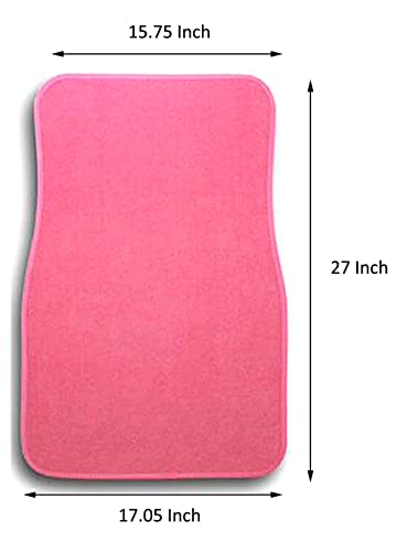 Universal Fit Car SUV Truck Front Rear 4-Piece Full Set Crystal Bling Rhinestone Studded Pink Carpet Floor Mats - Pack of 4 (Heart Love-Pink) - color: Heart Love-Pink