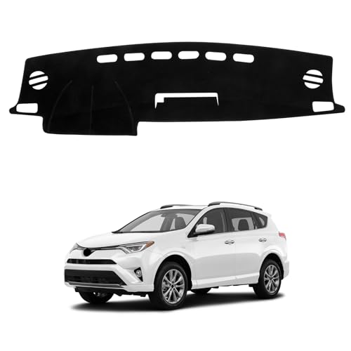 Dash Cover Mat Compatible with Toyota Rav4 2013 2014 2015 2016 2017 2018 Car Interior Dashboard Cover Mat Nonslip Dashmat Sunshade Glare UV Rays Protector Accessories Custom Fit - size: Compatible with Rav4 2013-2018