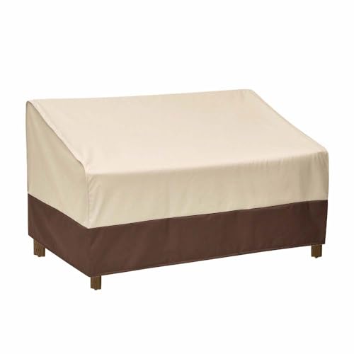 2-Seater Patio Sofa Cover, 100% Waterproof for Outdoor Loveseat Covers, 600D Oxford Fabric Heavy Duty Lawn Patio Furniture Covers 60"W x 40"D x 33"H