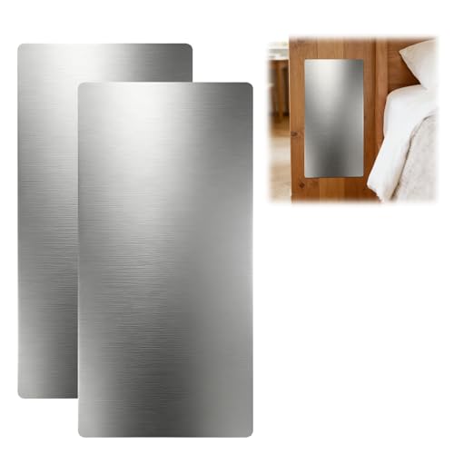 Cat & Dog Door Protector from Scratching, Stainless Steel Self-Adhesive Kick Plate, Heavy Duty, Interior/Exterior Door Guard, Brushed Silver - 2 Pack 8"×16" - color: Brushed Silver, size: 8" x 16"