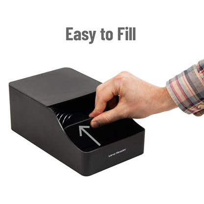 Mind Reader Hot Cup Sleeve Dispenser, Coffee Bar Accessories, Coffee Station, Kitchen Org, 5.91"L x 9.65"W x 3.94"H, Black