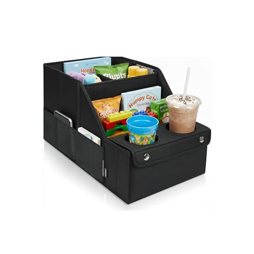 Global Cart Back Seat Car Organizer with 11 Storage Compartments and 2 Cup Holders - Car Seat Organizer for Kids, Travelling, Camping & Household Stuff