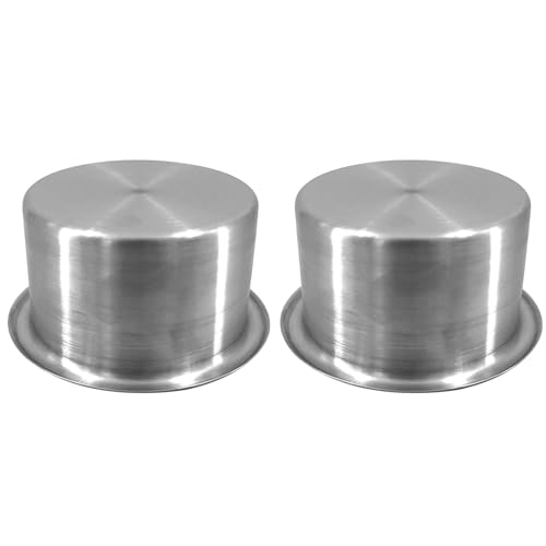 ISURE MARINE 2Pcs 3" Stainless Steel Drop-in Anti-Spill Cup Holder with Non-Slip Washer,Heavy Duty Poker Table Cup Holder Inserts Fits Standard Soda Can for Desk, Boats, RV Cars & Trucks