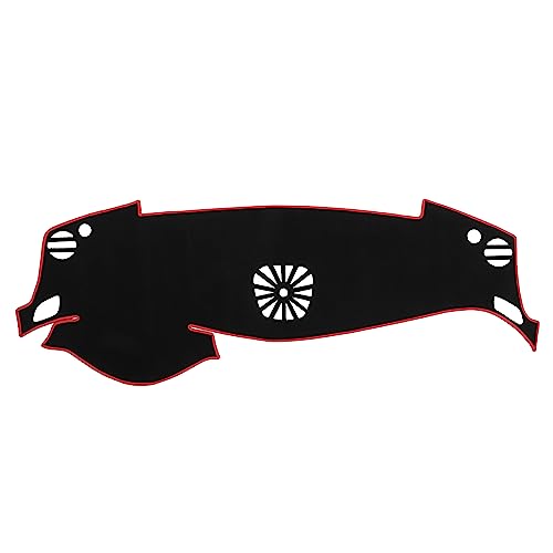 Car Dashboard Cover Compatible for Nissan Altima 13-18, Protective Polyester Red Center Console Interior Trim Dash Cover Mat Pad
