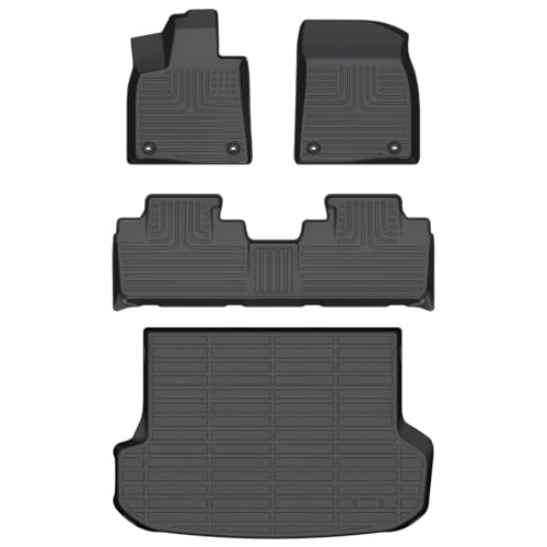 AIPOIL® Floor Mats & Cargo Liner Set for 2016-2022 Lexus RX RX350 RX450h (Not for RXL) All Weather Protection TPE Anti-Slip Automotive Full Set Custom Car Mats Accessories - Black - style: 15) For RX 2016-2022 Full Set