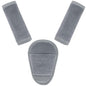 3 Pcs Car Seat Stroller Straps Pads for Baby, Newborn Soft Shoulder Strap and Crotch Covers, Universal Shoulder Straps Pads for Car Seat, Pushchair, High Chair (Grey) - color: Grey