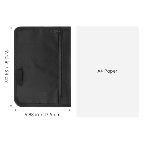 GLEAVI Car Glove Box Organizer, 9.4x6.9 Inch Heat-Resistant Oxford Vehicle Registration and Insurance Document Holder, Universal Auto Owners Manual Case with Full-Surround Zipper for Truck