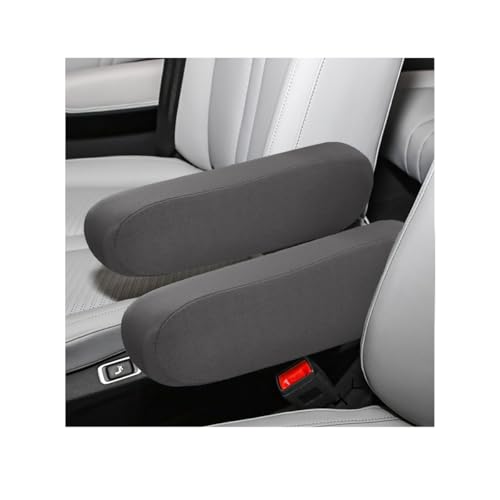 KVAEY 2 PCS Car Front Seat Armrest Covers, Elastic Fabric Stretch Car Seat Armrest Protectors, Soft Front Seat Armrest Cover Replacement, Universal Vehicle Accessories for Cars (Gray) - color: Gray