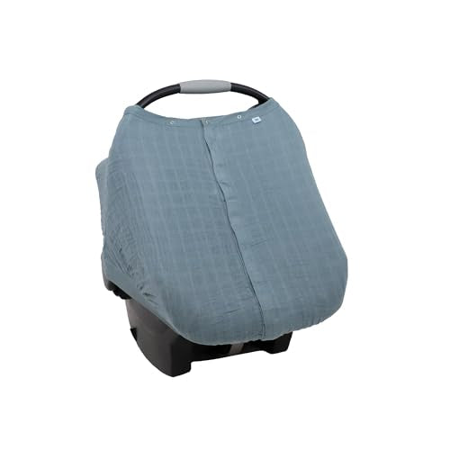 Little Unicorn Baby Car Seat Canopy | Soft & Breathable Muslin Fabric | Magnetic Closure Cover & Universal Fit | for Protection & Privacy | Nursing Cover (Sea) - color: Sea