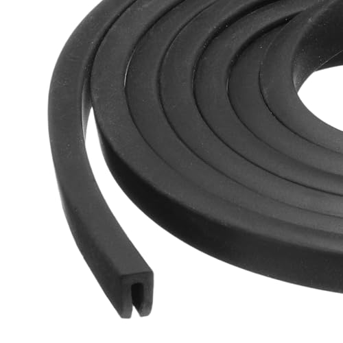 PATIKIL 13.1ft U Rubber Edge Trim Fit for 1mm Edge, 3 mm x 5 mm Black - size: Fit for 1" x 13.1ft x 3mm x 5mm