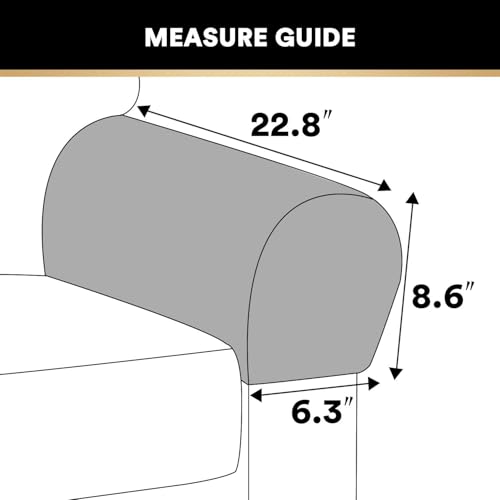 2 Pack Thick Velvet Stretch Armrest Covers for Chairs and Sofas Armchair Covers for Arms Couch Arm Covers Armrest Covers for Sofa Non Slip, Oatmeal - color: Oatmeal