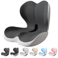 Back and Seat Cushion, Car Seat Cushion, Soothe+ Cushion, Memory Foam L-Shaped Integrated Seat Cushions Lumbar & Lower Back Support for Office Chair, Car (Grey-C) - color: Grey-c