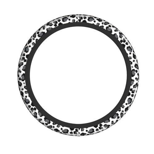 Gray Leopard Steering Wheel Cover - Leopard Print Steering Wheel Car Accessories Universal 15 Inch Steering Wheel Cover Women Men Neoprene Anti Slip Breathable Wheel Cover Protector - color: Gray Leopard