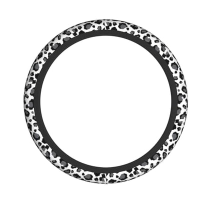 Gray Leopard Steering Wheel Cover - Leopard Print Steering Wheel Car Accessories Universal 15 Inch Steering Wheel Cover Women Men Neoprene Anti Slip Breathable Wheel Cover Protector - color: Gray Leopard