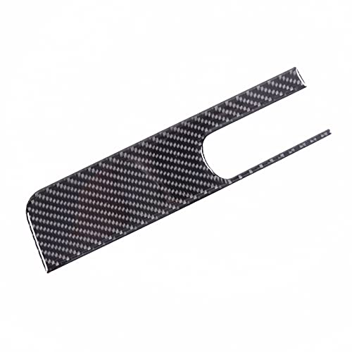 Soft Carbon Fiber Handbrake Panel Trim Cover Compatible with Toyot@ FJ Cruiser 2007-2021, Center Console Emergency Brake Panel Protection Sticker Accessories (Black) - color: Black