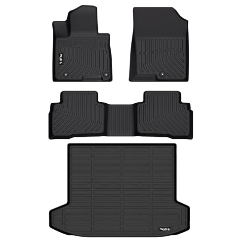 Wailtnb-Car Floor Mats & Cargo Mat Custom for 2022-2026 Hyundai Tucson Hybrid (Only with Subwoofer) All Weather Floor Mats for Tucson Hybrid Trunk Mat Waterproof Car Mats Full Set Black Accessories - style: 14)For Hyundai tucson hybrid 2022-2026 Set