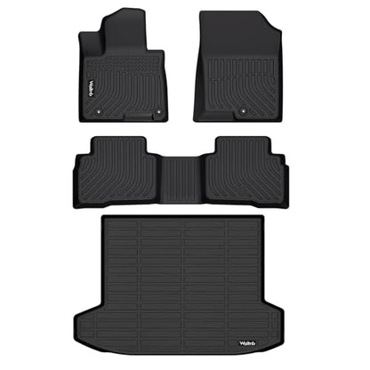 Wailtnb-Car Floor Mats & Cargo Mat Custom for 2022-2026 Hyundai Tucson Hybrid (Only with Subwoofer) All Weather Floor Mats for Tucson Hybrid Trunk Mat Waterproof Car Mats Full Set Black Accessories - style: 14)For Hyundai tucson hybrid 2022-2026 Set
