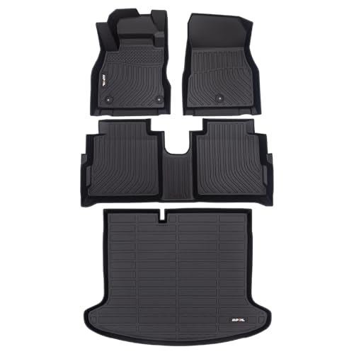 AIPOIL® Floor Mats & Cargo Liner Set for 2018-2024 Nissan Kicks All Weather Protection TPE Anti-Slip Automotive Full Set Custom Car Mats Accessories - Black - style: 20) For Kicks 2018-2024 Full Set