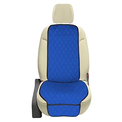 FH Group Car Seat Cushion – Neosupreme Single Front Seat Cover with Front Pockets, Airbag Compatible, Universal Fit Car Seat Cushion for Driver or Passenger Seat, SUV, Truck, Sedan & Van – Blue - color: Blue, style: Front