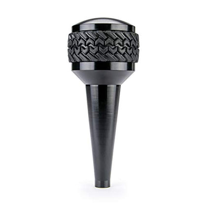 DV8 Offroad Replacement Shift Knob for 2011-2018 Wrangler JK | Automatic Transmission | Billet Aluminum Construction | Rubber Tire Tread Grip