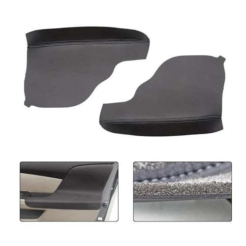 FZJDSD 2pcs Black Auto Door Panel Armrest Cover Replacement Compatible with Honda Odyssey 2011 2012 2013 2014 2015 2016 2017 Microfiber Leather Car Door Armrest Replacement Anti-Scratch - color: Black