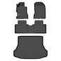 Binmotor-Floor Mats & Cargo Liner Set for 2006-2011 Honda Civic Sedan DX、LX、EX、EX-L、Si (Not for Coupe & Hybrid), Includes 1st+2nd+Trunk Mat, All Weather Car Mats for Honda Civic Accessories - style: 3) Car Mats for Honda Civic Sedan (2006-2011)