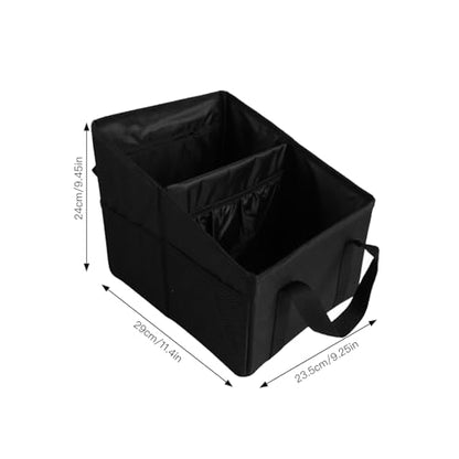 Trunk Organizer - Car Seat Organizer Front or Backseat Organizer for Travel, 16L Waterproof Foldable Car Organizer for SUV & Sedan, 1680D Oxford Polyester (black)