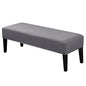 Lebaley Stretch Jacquard Ottoman & Bench Cover Removable Washable Slipcover for 42-54 inch Rectangular Benches, Bar Stools, and Dining Room Chairs (Fits 14-18" Wide),Light Grey - color: Light Gray, size: Regular - Standard