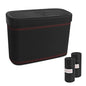 Car Trash Can with Lid, Car Trash Bin, Leakproof Vehicle Garbage Can with 30PCS Garbage Bags, Waterproof Auto Hanging Dustbin Storage Bag Container Accessories Fit SUV Office Home (Black-1PCS) - color: Black-1PCS