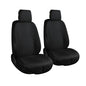 ENOGE Linen Car Seat Covers Front Seat Covers Breathable Cloth Fabric Car Seat Protector Universal Fit Most Automotive, Van, SUV, Trucks (Black, 2 Front) - color: Linen-Black-2