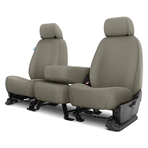 Covercraft Custom-Fit Front Bench SeatSaver Seat Covers - Polycotton Fabric, Misty Grey (SS3381PCCT)