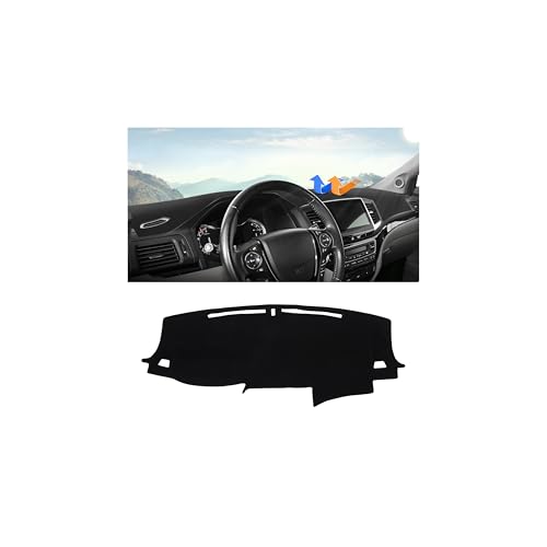 Autorder Dashboard Cover Mat for Honda Pilot 2016-2022 / Passport 2019-2025 / Ridgeline 2017-2025 Accessories Dash Cover Upgrade Flannel Dash Mat Sunshade Glare UV Rays Protector - size: 2016-2022 Honda Pilot