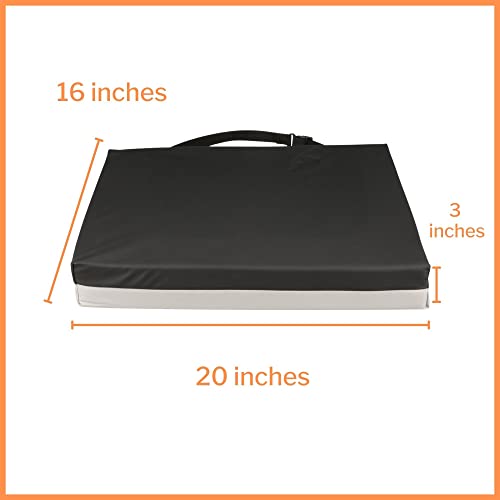 McKesson Seat Cushion for Wheelchairs and Office Chair, Foam/Gel, 20 in x 16 in x 3 in, 1 Count - size: 20x16x3 Inch (Pack of 1)