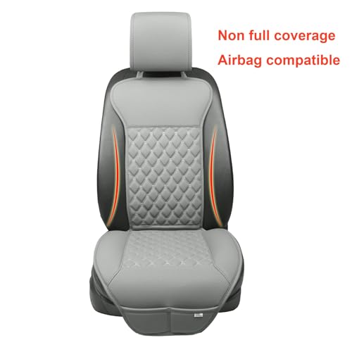 Black Panther Car Seat Cover, Luxury Car Protector, Universal Anti-Slip Driver Seat Cover with Partial Backrest Coverage (Middle Part Only) (1 Piece, Grey) - color: 1Piece-Gray