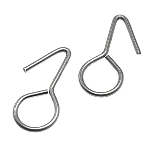 Car Seat Cover Hooks 50pcs Steel Vehicle Seat Pad Fixing Hanger Metal Hooks Car Seat Cover Part, Silver Tone