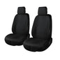 2PCS Linen Front Seat Covers for Cars Sideless Seat Covers Breathable Cloth Fabric Car Seat Protector Universal Fit Most Automotive, SUV, Trucks, Van(Black) - color: LINEN BLACK
