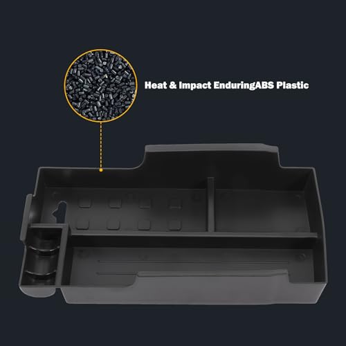 Car Center Console Organizer Tray Armrest Insert Storage Tray Accessories Compatible with Toyota Camry 2012-2015 (Black)