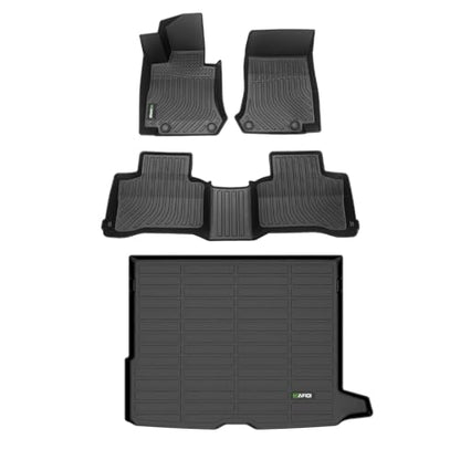 HAFIDI® Floor Mats & Cargo Liner Set Fit for 2016-2022 Mercedes Benz GLC& GLC 250& GLC 300& GLC 350e (Not for Coupe) All Weather TPE Anti-Slip Full Set Floor Liners Custom Accessories - Black - style: 13) For Benz GLC 2016-2022 Full Set