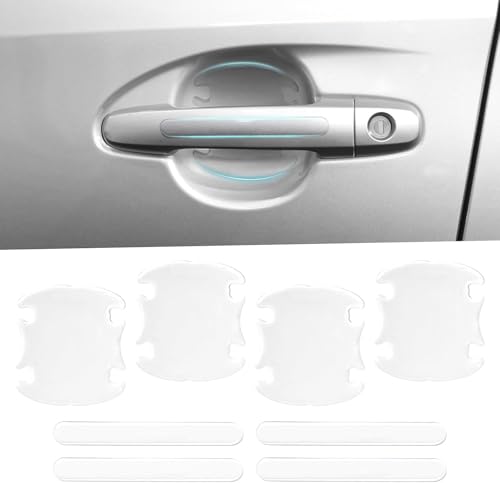 8PCS Clear Car Door Handle Protector – Transparent Anti-Scratch PET Film Stickers, Waterproof Adhesive Door Bowl Guard, Universal Car Accessories Paint Protection Vinyl for Cars, SUVs, Trucks, Sedans