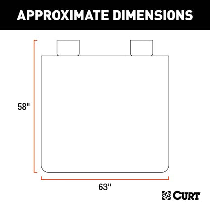 CURT 18520 Seat Defender 58-Inch x 63-Inch Grey Waterproof Universal Extra-Large Bench Truck Seat Cover Protector - color: Grey, size: XL Bench Seat