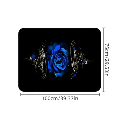Universal Car Trunk Mat, All Weather Trunk Protection Cargo Liner, Stylish Vehicle Interior Accessories, Durable Cargo Mat Rear Trunk Line Suitable for Most Car (Blue Rose Print, 29" x 39") - color: Blue Rose Print