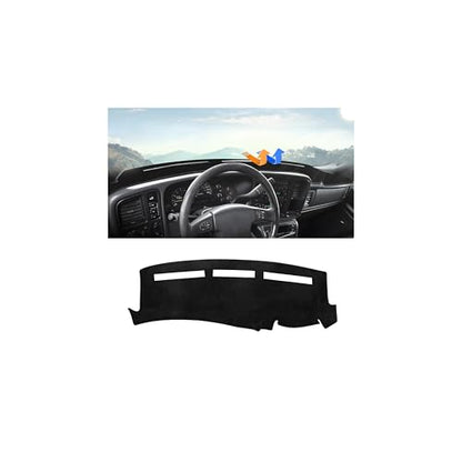 Autorder Dashboard Cover Mat for Chevy Chevrolet Silverado/GMC Sierra 1999-2006, GMC Yukon XL/Suburban Tahoe Avalanche 2000-2006 Accessories Upgrade Dash Mat Sunshade Glare UV Rays Protector - size: Black 1999-2006 Chevy Silverado