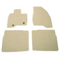 IKON MOTORSPORTS, Floor Mats Compatible with 2015-2019 Ford Explorer, Beige Nylon Front & Rear Row Liners Carpet 4PCS Full Set, 2016 2017 2018